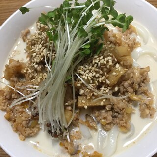 豆乳坦々スープのぶっかけうどん